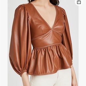 STAUD / Luna Top / Vegan Leather / NTW Size 2.